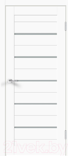 Изображение товара Дверь межкомнатная Velldoris Xline 15 60x200 (белый эмалит/стекло мателюкс)