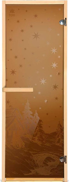 Изображение товара Стеклянная дверь для бани/сауны Банные Штучки Зимняя сказка / 34025