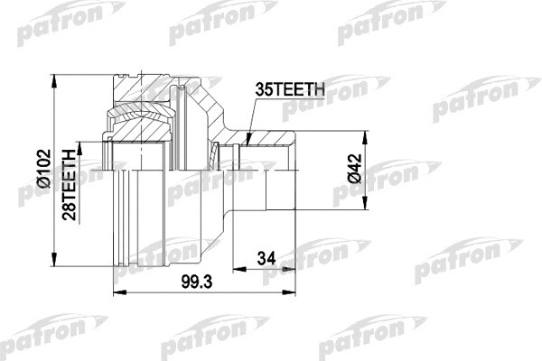 Изображение товара ШРУС Patron PCV5013