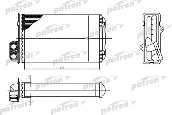 Изображение товара Радиатор отопителя Patron PRS2064
