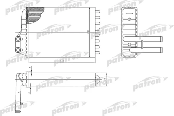 Изображение товара Радиатор отопителя Patron PRS2016