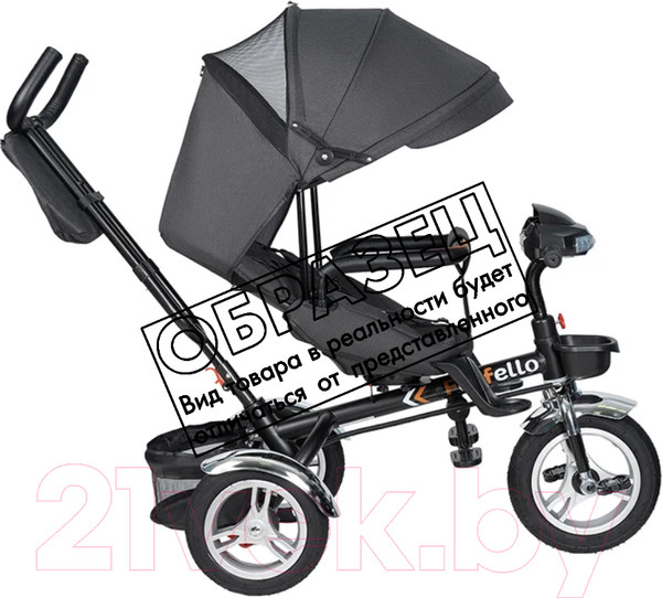Изображение товара Трехколесный велосипед с ручкой Farfello PLK-11 (серый)