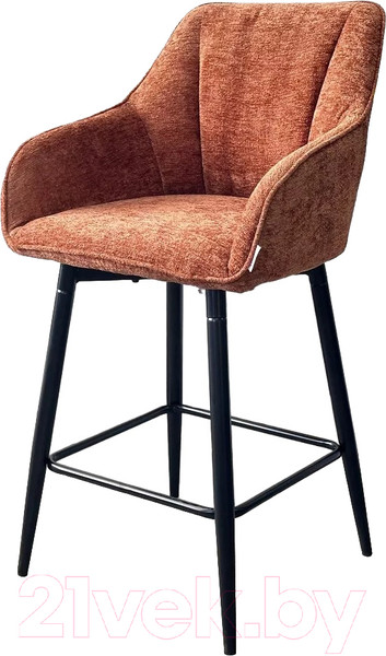 Изображение товара Стул барный M-City Eryk полубарный / 629M05445 (3018-09 терракотовый шенилл/черный)