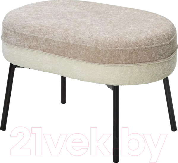 Изображение товара Пуф M-City Rory / 629M05442 (3018-01 белый/3018-10 бежевый шенилл/черный)