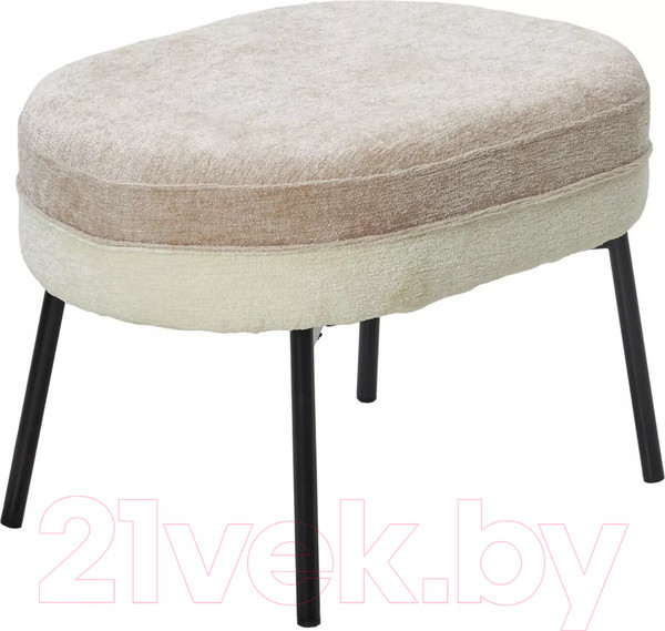 Изображение товара Пуф M-City Rory / 629M05442 (3018-01 белый/3018-10 бежевый шенилл/черный)