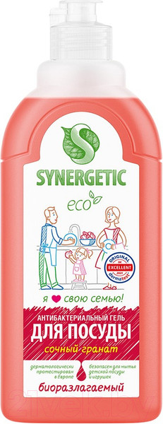 Изображение товара Средство для мытья посуды Synergetic С ароматом граната (500мл)