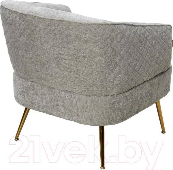 Изображение товара Кресло мягкое M-City Mussels / 629M05457 (3018-03 светло-серый шенилл/золотой)
