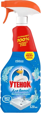 Изображение товара Чистящее средство для ванной комнаты Туалетный утенок Экспресс-уборка (520мл)