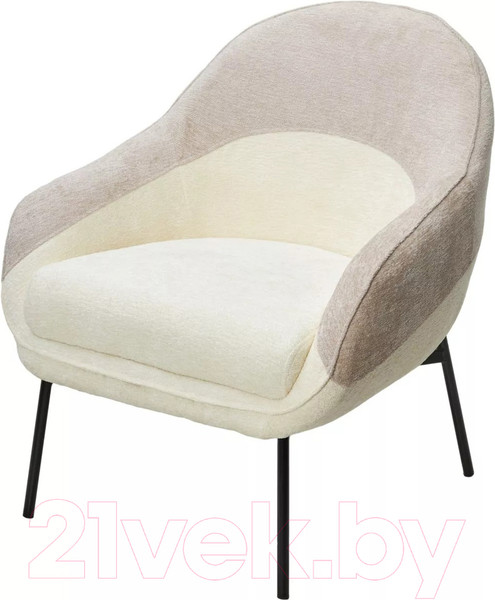 Изображение товара Кресло мягкое M-City Sion / 629M05441 (3018-01 белый/3018-10 бежевый шенилл/черный)