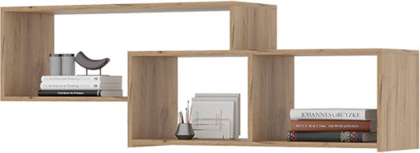 Изображение товара Полка Стендмебель Хелен ПЛ 01 (серый графит 0162/дуб крафт золотой)