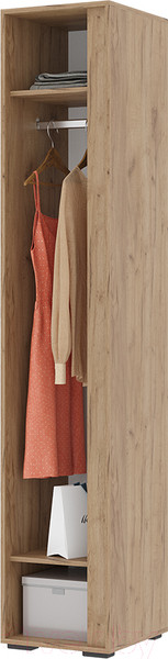 Изображение товара Шкаф-пенал Стендмебель Хелен ПН 01 (серый графит 0162/дуб крафт золотой)