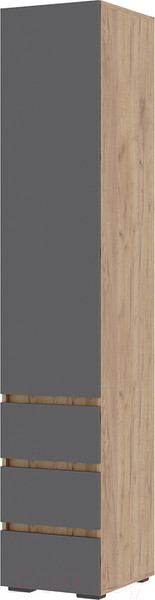 Изображение товара Шкаф-пенал Стендмебель Хелен ПН 03 (серый графит 0162/дуб крафт золотой)