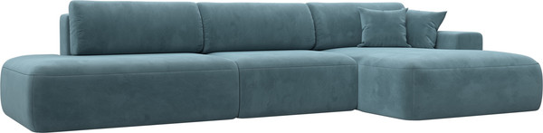 Изображение товара Диван угловой Лига Диванов Лига-036 Модерн Лонг правый / 121425 (велюр бирюзовый)