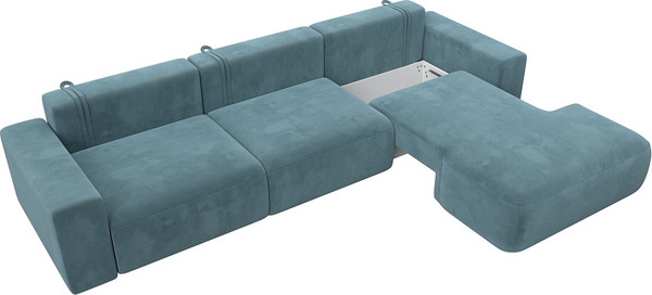 Изображение товара Диван угловой Лига Диванов Лига-036 Модерн Лонг правый / 121425 (велюр бирюзовый)