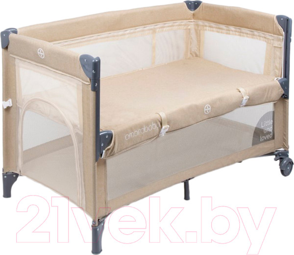Изображение товара Кровать-манеж Amarobaby Transform Classic / AMARO-26TrC/03 (бежевый)
