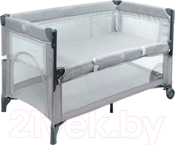 Изображение товара Кровать-манеж Amarobaby Transform Classic / AMARO-26TrC/11 (серый)