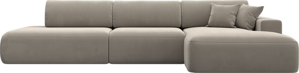 Изображение товара Диван угловой Лига Диванов Лига-036 Модерн Лонг правый / 121415 (микровельвет бежевый)