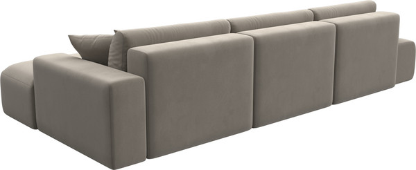 Изображение товара Диван угловой Лига Диванов Лига-036 Модерн Лонг правый / 121415 (микровельвет бежевый)