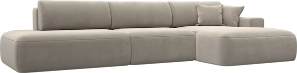 Изображение товара Диван угловой Лига Диванов Лига-036 Модерн Лонг правый / 121415 (микровельвет бежевый)