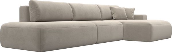 Изображение товара Диван угловой Лига Диванов Лига-036 Модерн Лонг правый / 121415 (микровельвет бежевый)