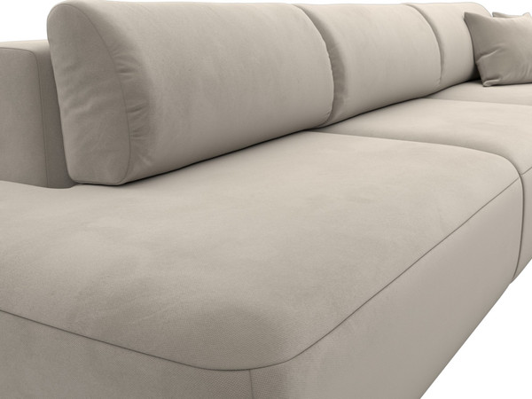 Изображение товара Диван угловой Лига Диванов Лига-036 Модерн Лонг правый / 121415 (микровельвет бежевый)