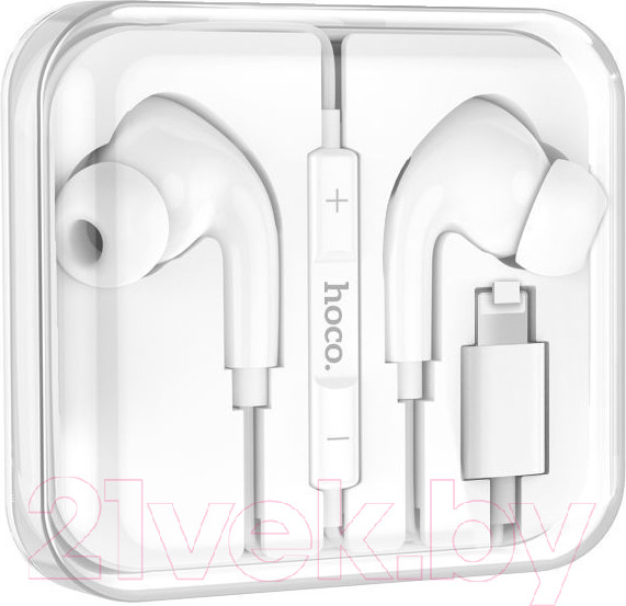 Изображение товара Наушники-гарнитура Hoco M111 Pro Lightning (белый)
