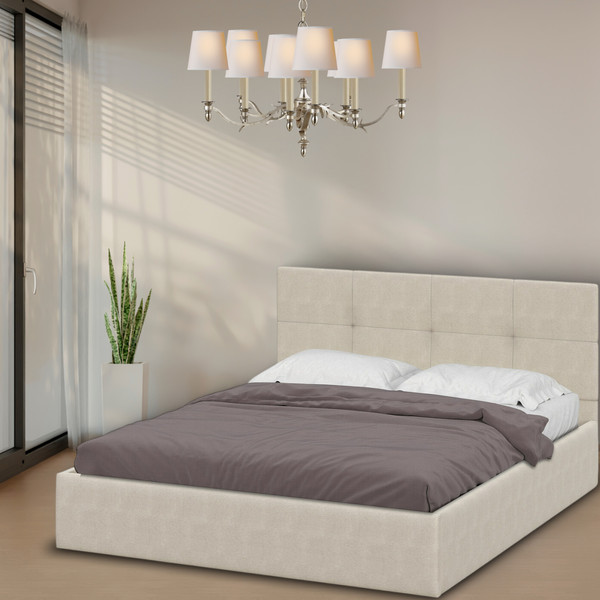 Изображение товара Двуспальная кровать Mio Tesoro Империал 160x200 (№4/велюр бежевый)