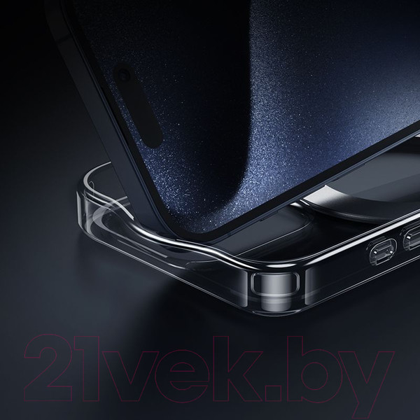 Изображение товара Чехол-накладка Hoco AS1 для iPhone 15 Pro Max магнитный с кольцом (черный)