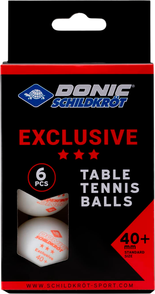Изображение товара Набор мячей для настольного тенниса Donic Schildkrot Exclusive (6шт, белый)
