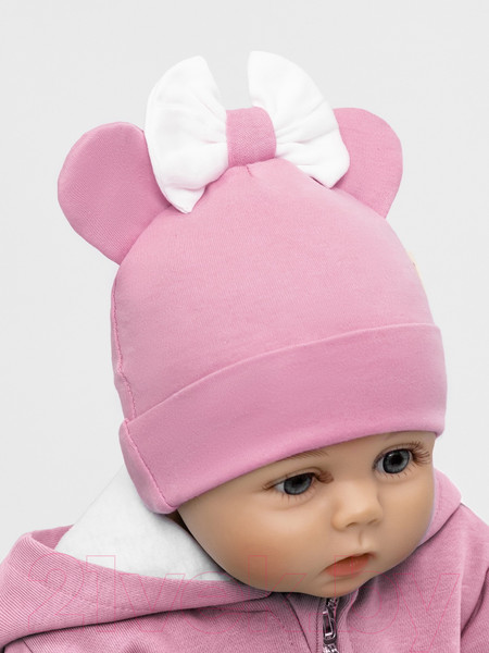 Изображение товара Шапочка для малышей Amarobaby Nature Essence Mini / AB-OD22-NE16Mi1/06-46 (розовый)