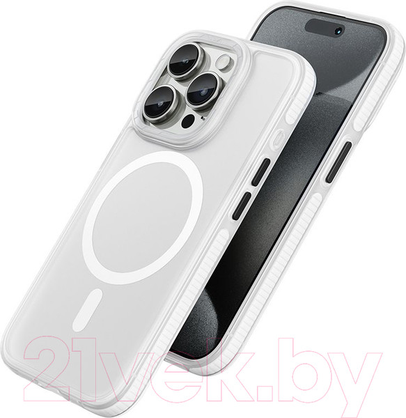 Изображение товара Чехол-накладка Hoco AS2 для iPhone 15 Pro Max магнитный противоударный (белый)