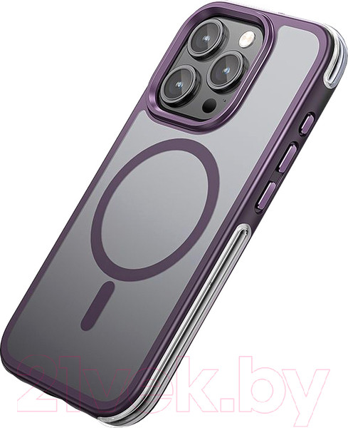 Изображение товара Чехол-накладка Hoco AS5 для iPhone 15 Pro Max магнитный противоударный (пурпурный)
