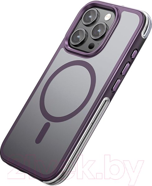 Изображение товара Чехол-накладка Hoco AS5 для iPhone 15 Pro магнитный противоударный (пурпурный)