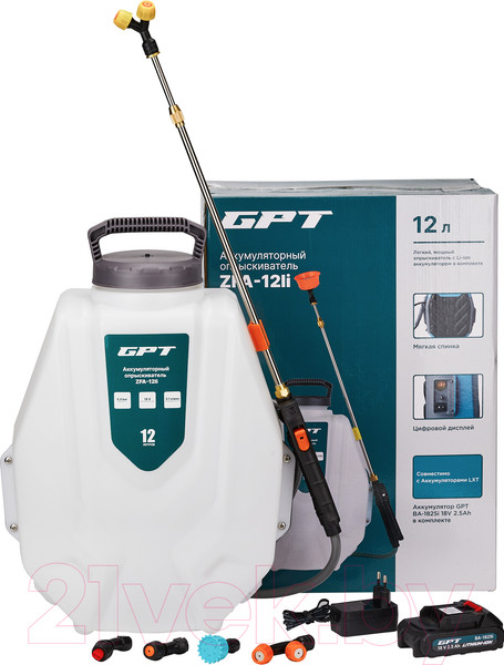 Изображение товара Опрыскиватель аккумуляторный GPT ZFA-12li