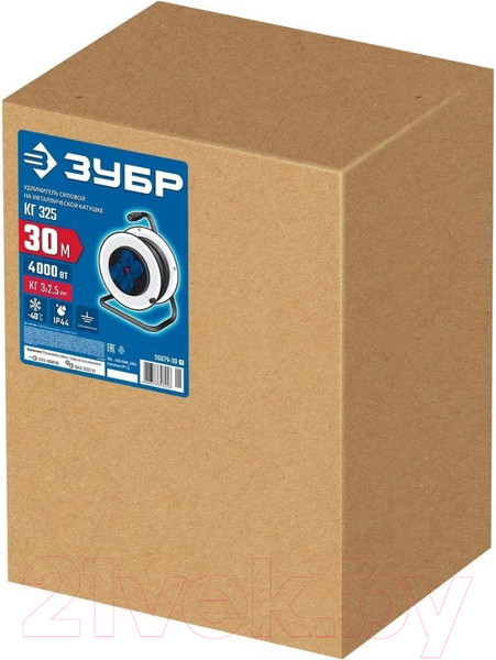 Изображение товара Удлинитель на катушке Зубр 55079-30-z01