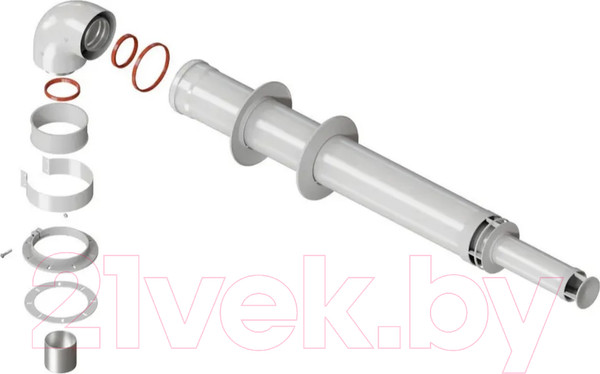 Изображение товара Дымоход для котла Hubert d60/100 универсальный антилед