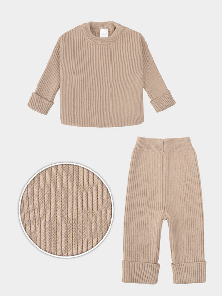 Изображение товара Костюм для малышей Amarobaby Noodles / AB-OD23-11N/03-80 (бежевый, р.80)
