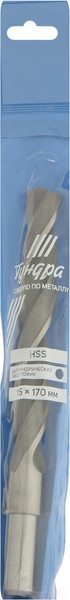 Изображение товара Сверло Tundra  HSS по металлу цилиндрический хвостовик 15x170мм / 4727959
