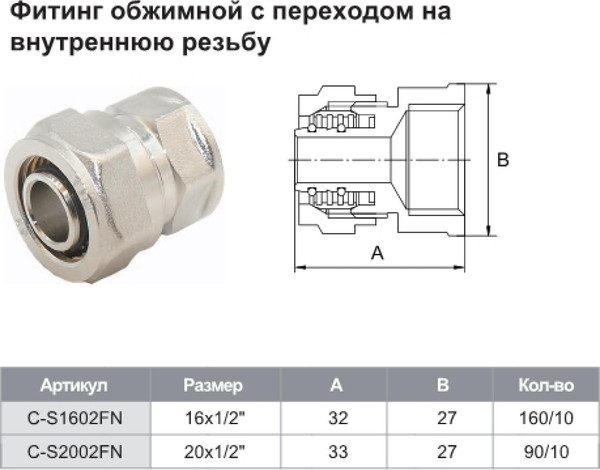Изображение товара Муфта Tim 16x1/2г / C-S1602FN