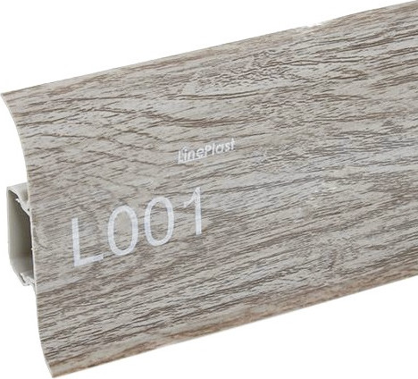 Изображение товара Плинтус LinePlast ПВХ 58мм L001 (2.2м, африканское дерево)