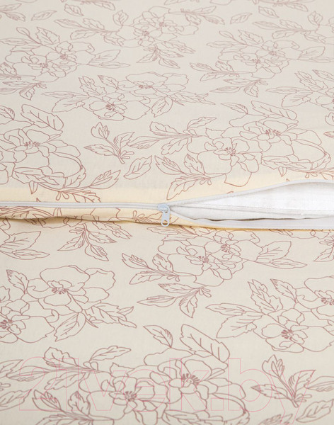 Изображение товара Пододеяльник АртПостель Цветы на молнии 261 (145x215, бежевый)