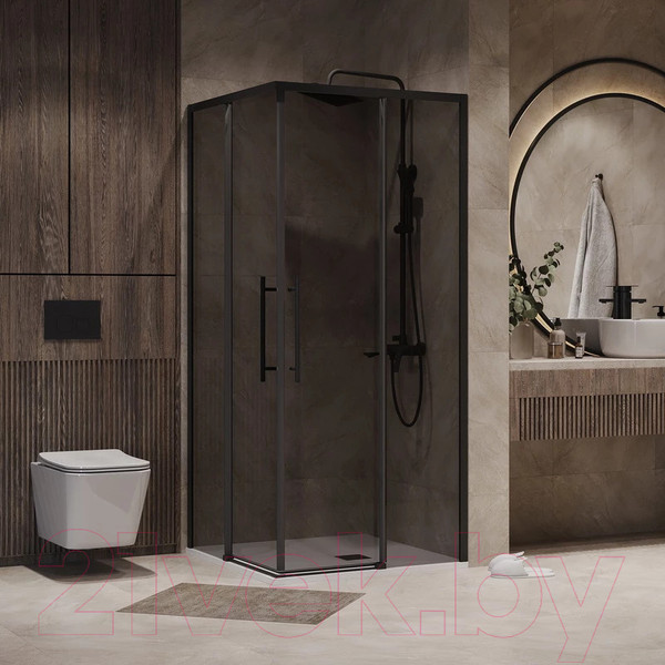 Изображение товара Душевой уголок Niagara NG-2829-34BLACK 90x90x195 (черный матовый/тонированное стекло)