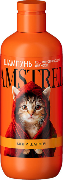 Изображение товара Шампунь для животных Amstrel Кондиционирующий с медом и шалфеем для котят (300мл)
