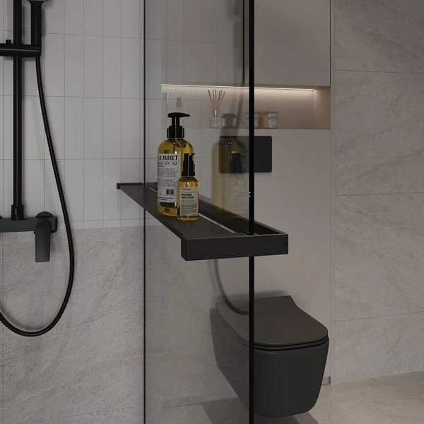 Изображение товара Душевая стенка Niagara NG-670-10ВLACK 100x195 (черный матовый/прозрачное стекло)