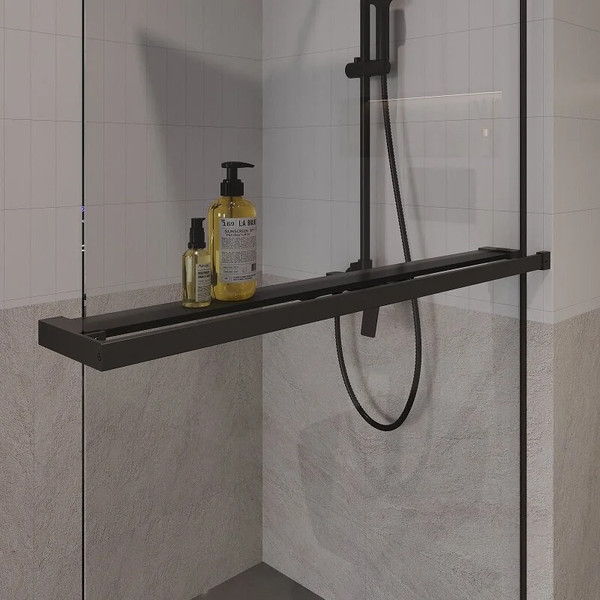 Изображение товара Душевая стенка Niagara NG-670-10ВLACK 100x195 (черный матовый/прозрачное стекло)