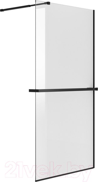 Изображение товара Душевая стенка Niagara NG-670-90ВLACK 90x195 (черный матовый/прозрачное стекло)