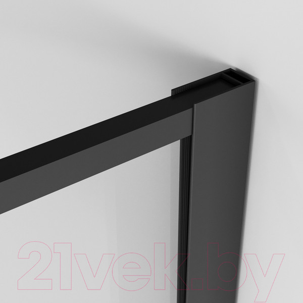 Изображение товара Душевая стенка Niagara NG-680-12BLACK 120x195 (черный матовый/прозрачное стекло с рисунком)