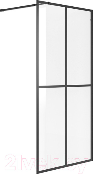 Изображение товара Душевая стенка Niagara NG-686-12BLACK 120x195 (черный матовый/прозрачное стекло)