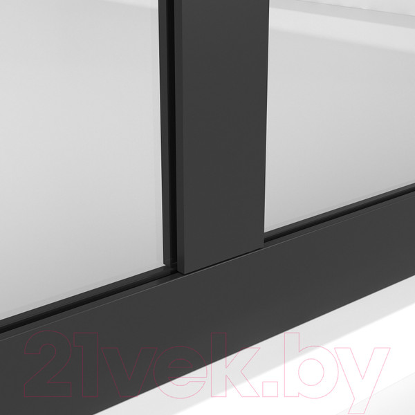 Изображение товара Душевая стенка Niagara NG-686-12BLACK 120x195 (черный матовый/прозрачное стекло)