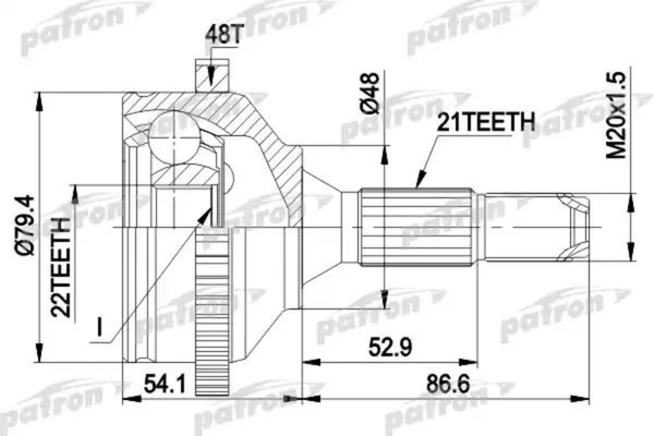 Изображение товара ШРУС Patron PCV1382